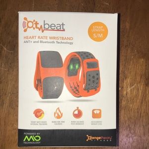 Orange theory heart rate wristband with Bluetooth Technology.